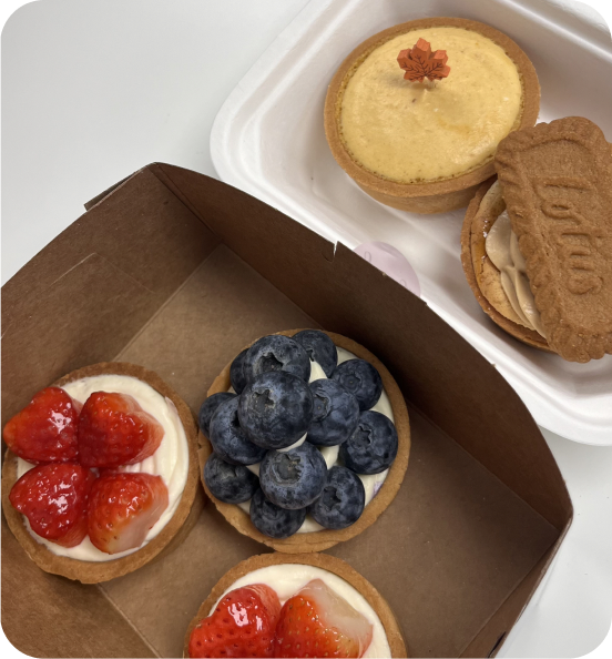 Tarts from a local cafe