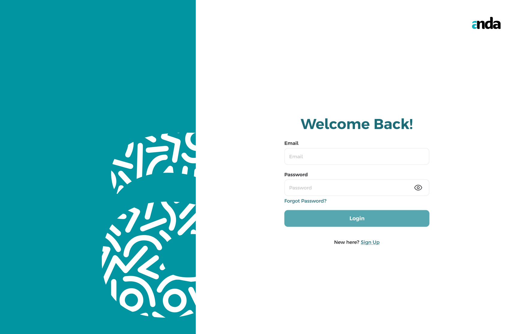 Anda login page
