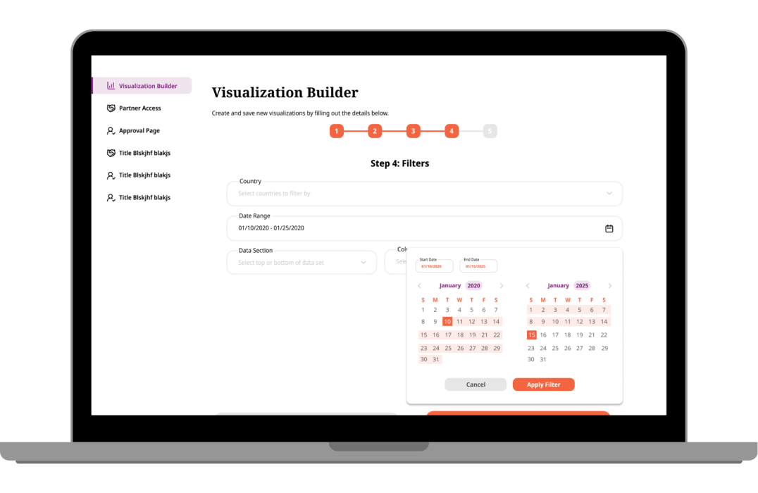 Visualization Builder on a laptop